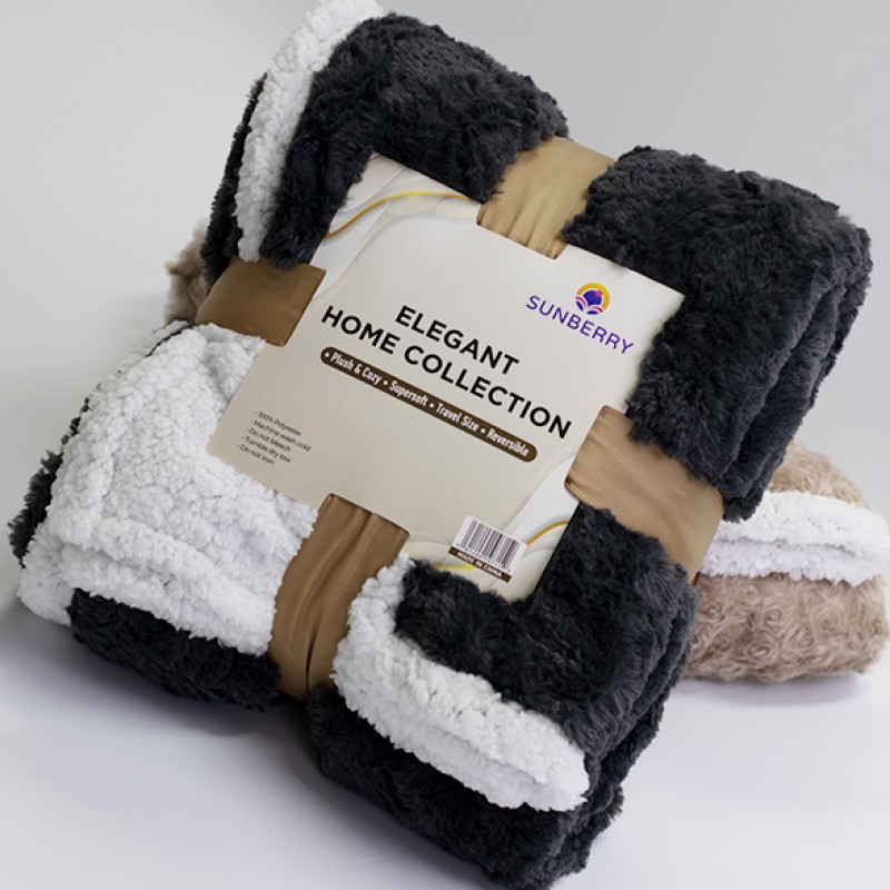 Faux Fur Blanket Manufacturer - Soft Warm White Sherpa