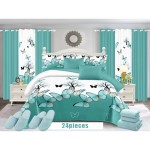 Curtain Bedding Set Manufacturer - Hot Sale Printed 24 Piece
