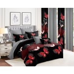 Curtain Bedding Set Supplier - Factory 10 Pieces Plant Printed