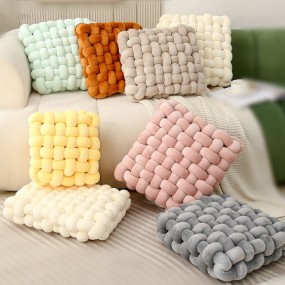 Throw Pillow Factory - Luxury Square Woven Velvet Cushion