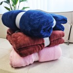 Throw Blanket Supplier - All Season Twin Size Blue Flannel