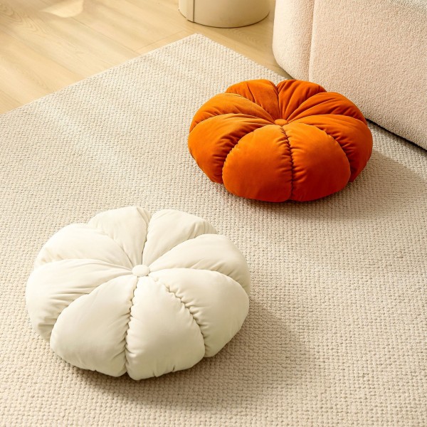 Seat Pillow Manufacturer - Custom Pumpkin Shape Velvet Cushion
