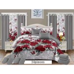 Curtain Bedding Set Manufacturer - Hot Sale Printed 24 Piece