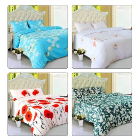 Bed Sheets Factory - Luxury Flowers Design Printed Set