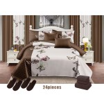 Curtain Bedding Set Factory - Custom 24 Pieces Bathroom Set