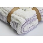 Fleece Blanket Factory - Thick Warm Sherpa Pop Corn