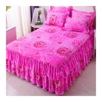 Bed Skirts Set Factory - High Quality Floral Ruffled Set