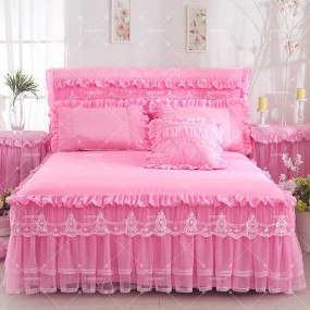 Wedding Bedding Set Supplier - American Style Princess Pink