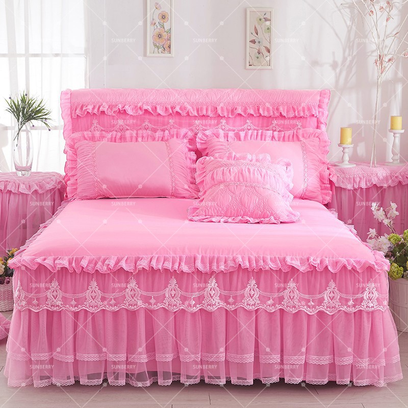 Wedding Bedding Set Supplier - American Style Princess Pink