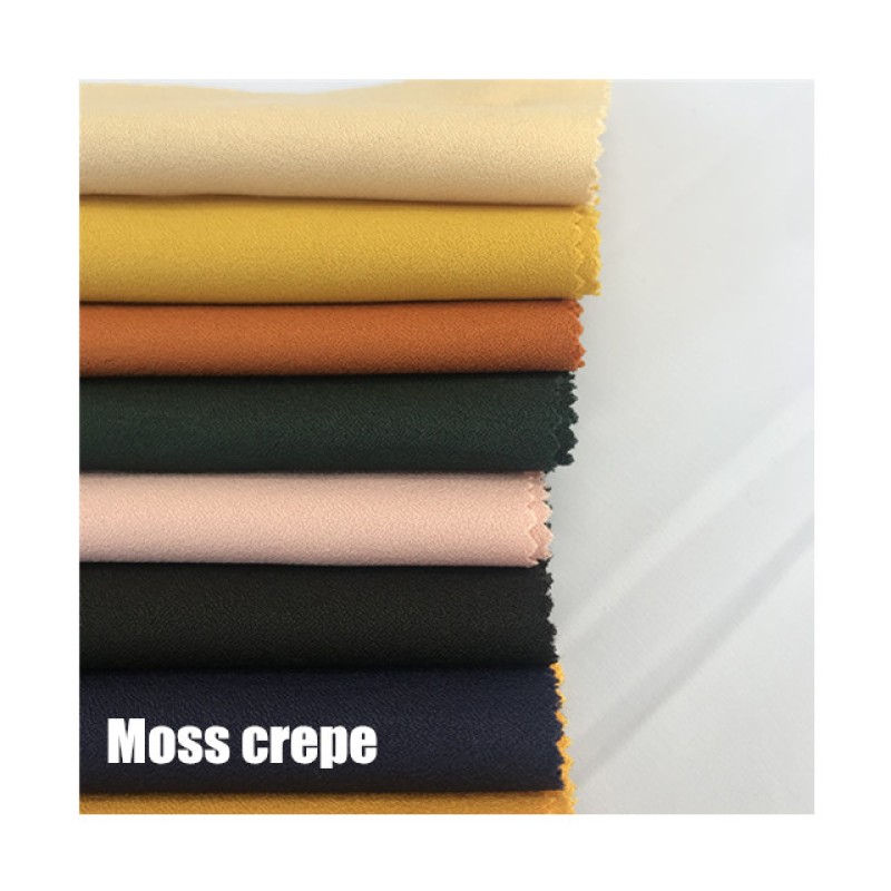 Moss Crepe Supplier - Single Face 100% Polyester Fabric