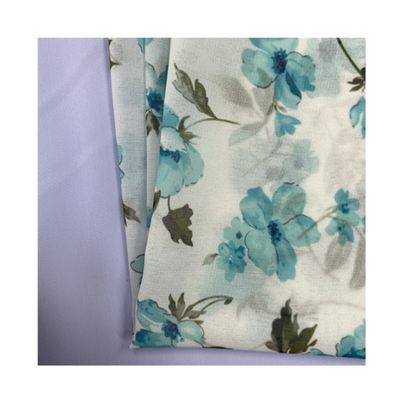 Summer Fabric Supplier - Flower Printing Chiffon Dress