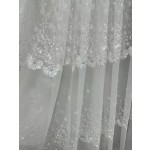 Polyester Sheer Supplier - European Design Fancy White Curtain