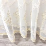 Sheer Fabric Manufacturer - 280cm Floral Embroidery Voile Material