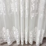Sheer Fabric Manufacturer - 280cm Floral Embroidery Voile Material