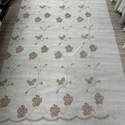 Brocade Fabric Supplier - 280cm Jacquard Voile Custom Embroidered