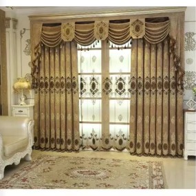 Sheer Curtains Factory - Custom Embroidery Living Room Fabric