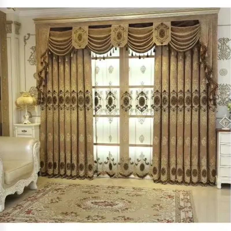 Sheer Curtains Factory - Custom Embroidery Living Room Fabric