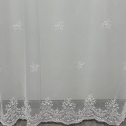 Voile Curtains Factory - Embroidery Soft White Event Sheer