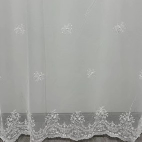 Voile Curtains Factory - Embroidery Soft White Event Sheer