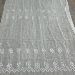 Embroidery Fabric Factory - European Floral Transparent Sheer