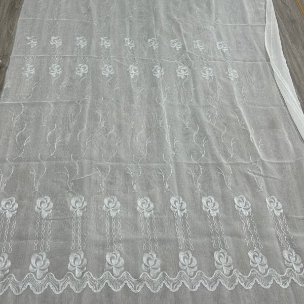 Embroidery Fabric Factory - European Floral Transparent Sheer