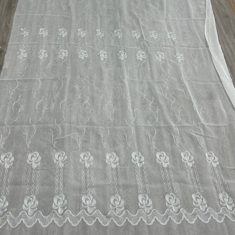 Embroidery Fabric Factory - European Floral Transparent Sheer