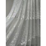 Polyester Sheer Supplier - European Design Fancy White Curtain