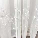 Sheer Fabric Manufacturer - 280cm Floral Embroidery Voile Material