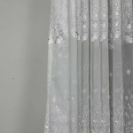 Polyester Sheer Supplier - European Design Fancy White Curtain