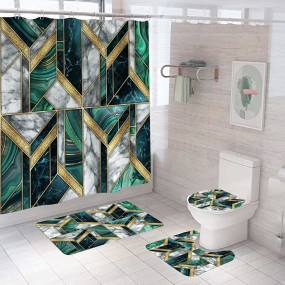 Bathroom Drape Factory - Waterproof Mildewproof Geometric
