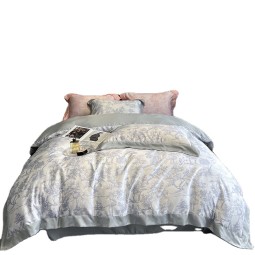 Satin Set Supplier - Floral Printing Queen Size 4pcs