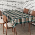 Tablecloth Factory - Blue Linen Lattice Printing