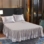 Duvet Cover Supplier - Wholesale 4in1 White Jacquard Satin