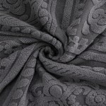 Tablecloth Supplier - Woven Velvet Solid Gray Jacquard