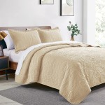 Bedspread Set Factory - Solid Color Modern Lightweight 3pcs