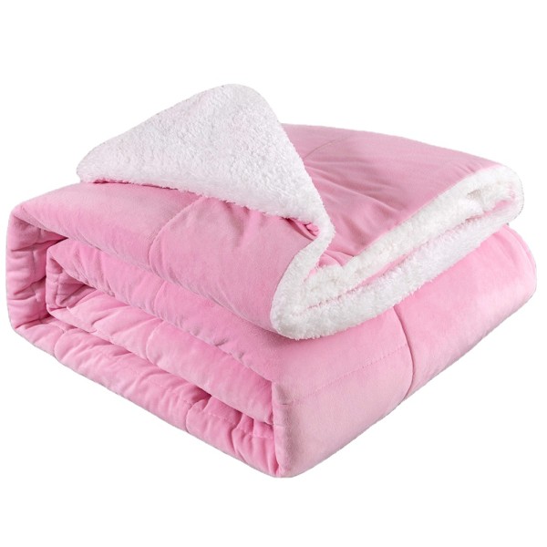 Comforter Supplier - 100% Polyester Plush Velvet Sherpa