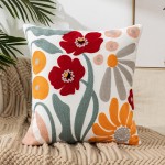 Pillow Cover Factory - Embroidered Flower Modern Minimalist