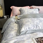 Satin Set Supplier - Floral Printing Queen Size 4pcs