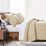 Bedspread Set Factory - Solid Color Modern Lightweight 3pcs