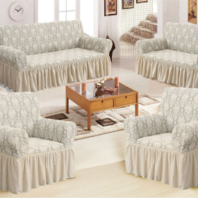 Sofa Cover Set Manufacturer - Seersucker Jacquard Full Elastic