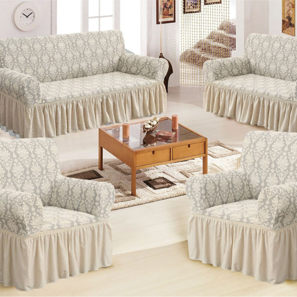 Sofa Cover Set Manufacturer - Seersucker Jacquard Full Elastic