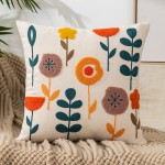 Pillow Cover Factory - Embroidered Flower Modern Minimalist