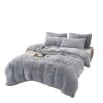 Bed Sheet Factory - Warm Winter Faux Fur Velvet Bedsheet