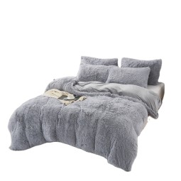 Bed Sheet Factory - Warm Winter Faux Fur Velvet Bedsheet
