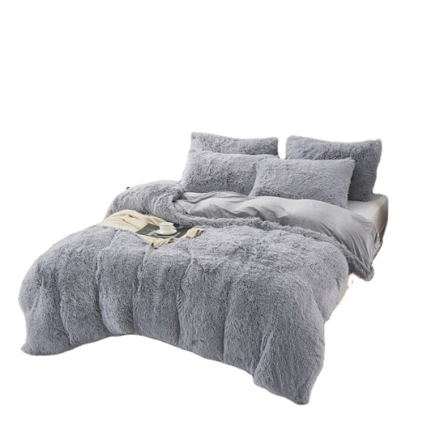 Bed Sheet Factory - Warm Winter Faux Fur Velvet Bedsheet