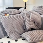 Comforter Set Factory - Grey Soft Fleece Bedroom Set