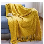 Decorative Blanket Factory - Cozy Textured Solid Tassels