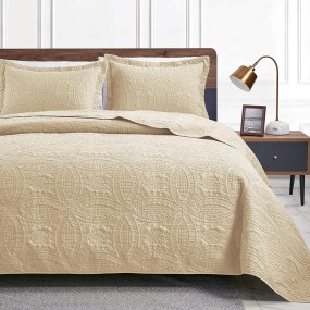 Bedspread Set Factory - Solid Color Modern Lightweight 3pcs