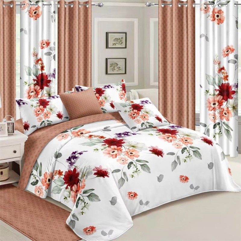 Bedding Set Manufacturer - 1800 Series Soft Printed 6pcs
