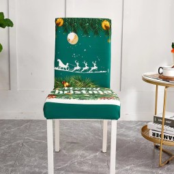 Dining Cover Supplier - Printed Christmas Pattern Stretchy